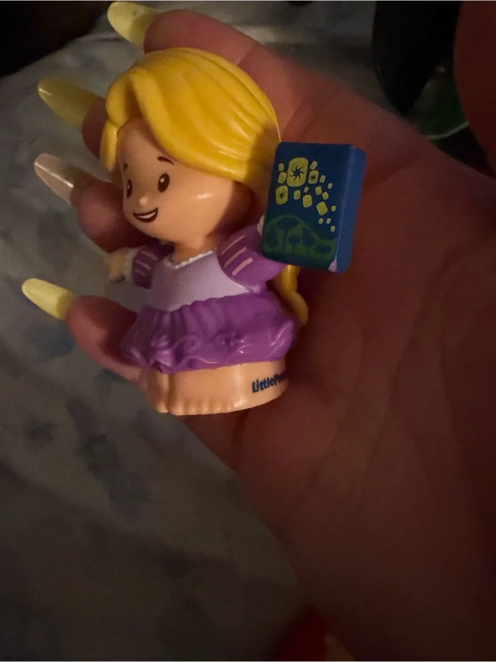 Purple Dress Blonde Hair Mini Figurine Toy for Kids